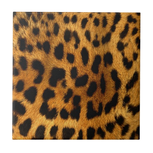 Leopard Fur Print Fliese (Vorderseite)