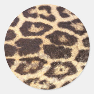 Leopard Fur Spots Tuch Runder Aufkleber