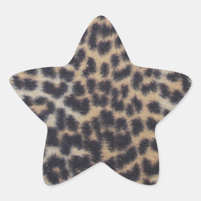 Leopard Fur Stern-Aufkleber (Vorderseite)