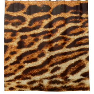Leopard fur textures. Animal print Duschvorhang