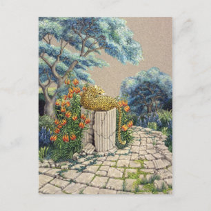 Leopard-Garten Postkarte