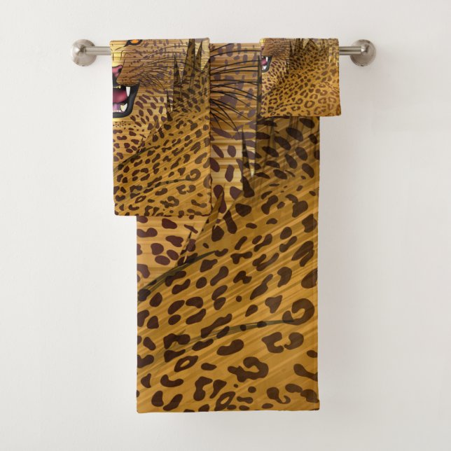 Leopard-Gebiet 1 Badhandtuch Set (Insitu)