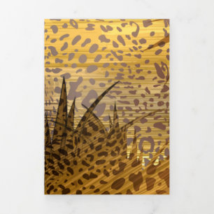 Leopard-Gebiet 1 Dreifach Gefaltete Urlaubskarte