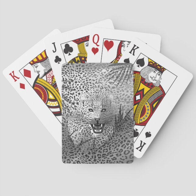 Leopard-Gebiet 2 Spielkarten (Rückseite)