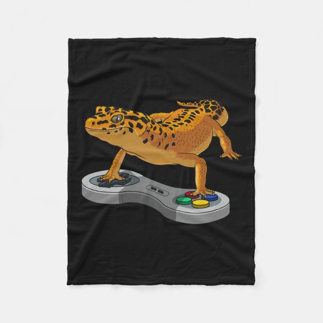 Leopard Gecko Barteter Drache gibt Kindern Coole G Fleecedecke (Vorderseite)