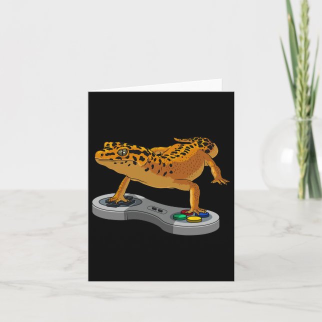 Leopard Gecko Barteter Drache gibt Kindern Coole G Karte (Vorderseite)