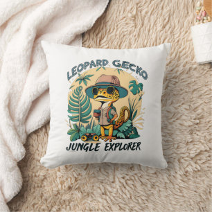 Leopard Gecko Dschungel Entdecker : Wilde Abenteue Kissen