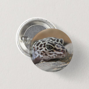 Leopard Gecko Eyes Mouth Face Nah Button