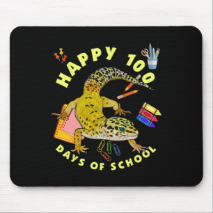 Leopard Gecko glücklich 100 Tage Schulfreude Mousepad