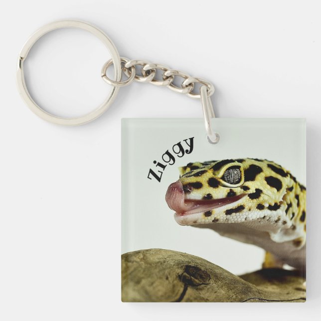 Leopard Gecko Lizard Porte - clé personnalisé (Devant)