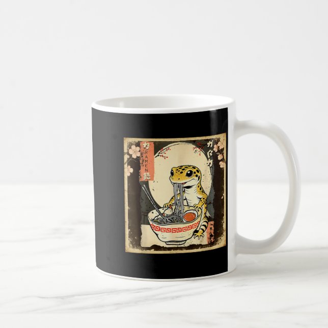 Leopard Gecko Lizard Ramen Crested Gecko Japanese  Kaffeetasse (Rechts)