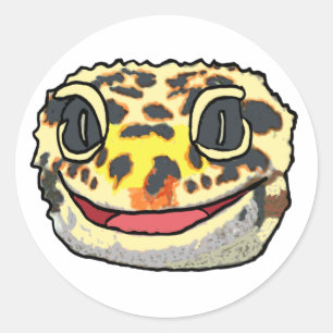 Leopard Gecko Runder Aufkleber