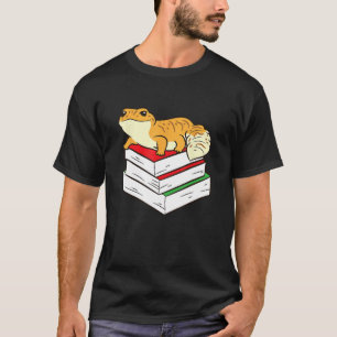 Leopard Gecko Sleeping on Books Reading und Geckos T-Shirt
