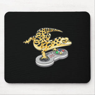 Leopard Gecko spielt Videospiel Echse Reptilien G Mousepad