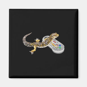 Leopard Gecko spielt Videospiel Echse und Reptil Magnet