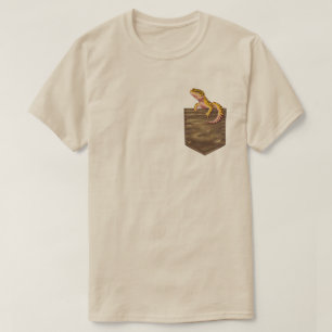 Leopard-Gecko-Tasche-T-Shirt süßer Eidechse Reptil T-Shirt