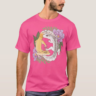 Leopard Geckos und Peony T-Shirt