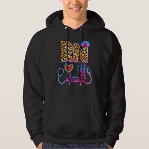 Leopard Gefärbte Krawatte Rn Life Stethoscope Leop Hoodie