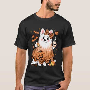 Leopard-Geist Deutscher Schäferhund trinkt Kaffee T-Shirt