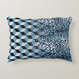 Leopard Geometric, Tierhautdesign. Dekokissen