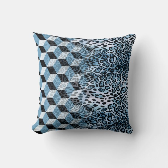 Leopard Geometric, Tierhautdesign. Kissen (Vorderseite)