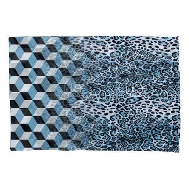 Leopard Geometric, Tierhautdesign. Kissenbezug (Vorderseite)