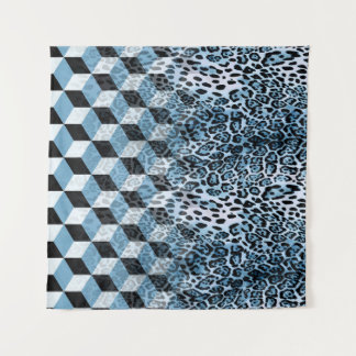 Leopard Geometric, Tierhautdesign. Wandteppich