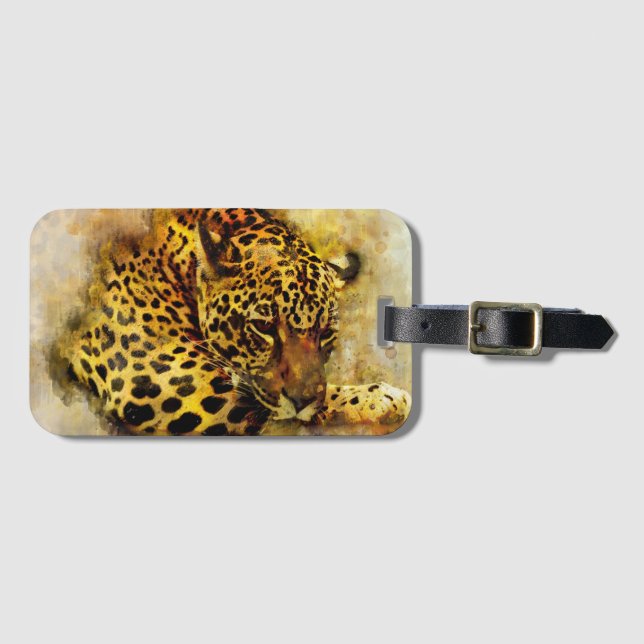 Leopard Gepäckanhänger (Vorderseite (Horizontal))
