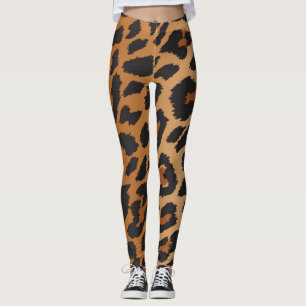 Leopard Gepard Flecken Wildtier Druck Muster Leggings