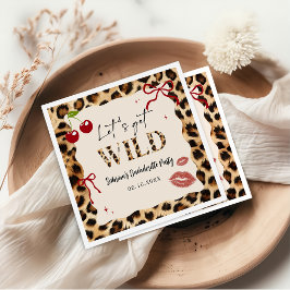 Leopard Gepard Junggesellinnen-Wochenendparty Serv Serviette
