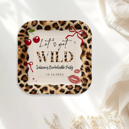 Leopard Gepard Junggesellinnenabschied Papierplatt Pappteller