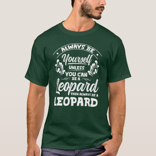 Leopard Gepard Tier Schutz Retro T-Shirt (Vorderseite)