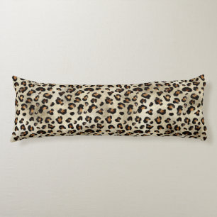 Leopard Gepard Tierdruckmuster Beige Braun Seitenschläferkissen