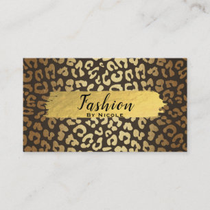 Leopard Gepard Tierfelldruck Glamour Modern Visitenkarte