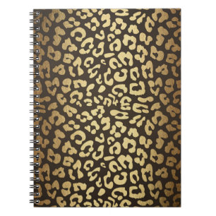 Leopard Gepard Tierfelldruck Modern Glam Gold Notizblock