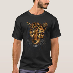 Leopard Gepard Tiger Leopard Gesicht Löwe Katze T-Shirt