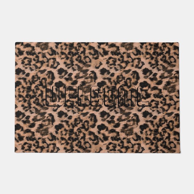 Leopard - gepunkteter Tierdruck drucken Fußmatte (Vorderseite)