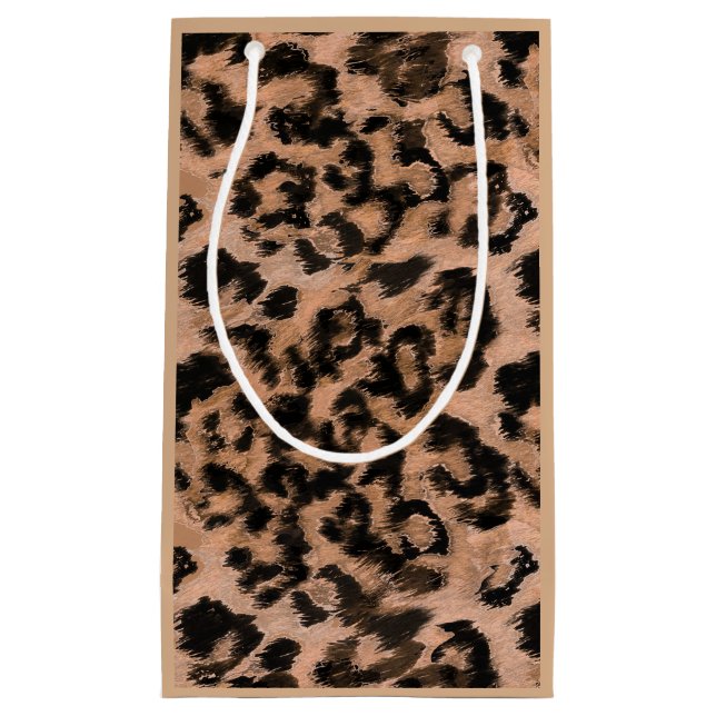 Leopard - gepunkteter Tierdruck drucken Kleine Geschenktüte (Vorderseite)
