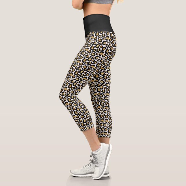 Leopard-Gesamtdesign Capri Leggings (Links)