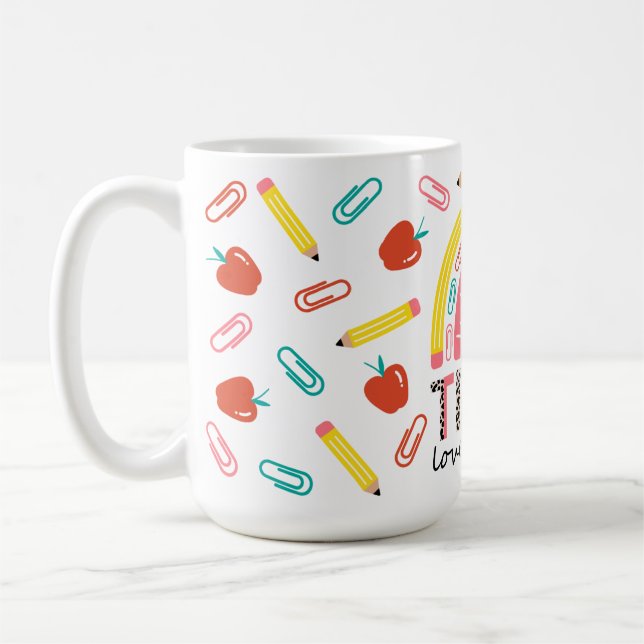 Leopard Geschenk für Lehrer Lehrer Lehrer Liebe In Kaffeetasse (Links)