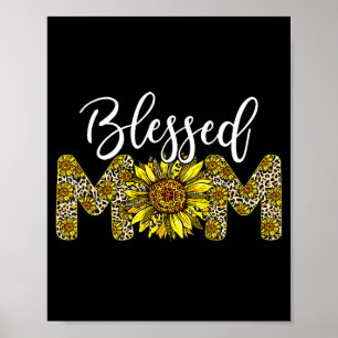 Leopard gesegnete Mama Sonnenblume Mama Leben Mutt Poster