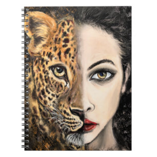 Leopard Girl - Carnet émotion - Peinture