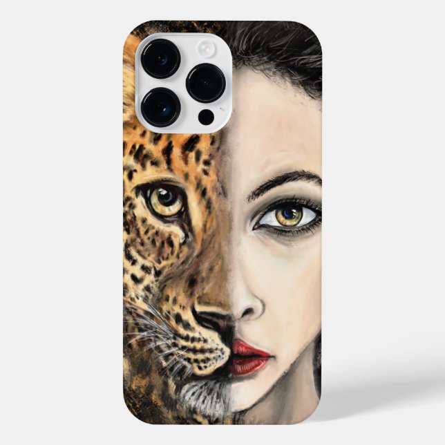 Leopard Girl iPhone Case iPhone 14 Pro Max Hülle (Rückseite)