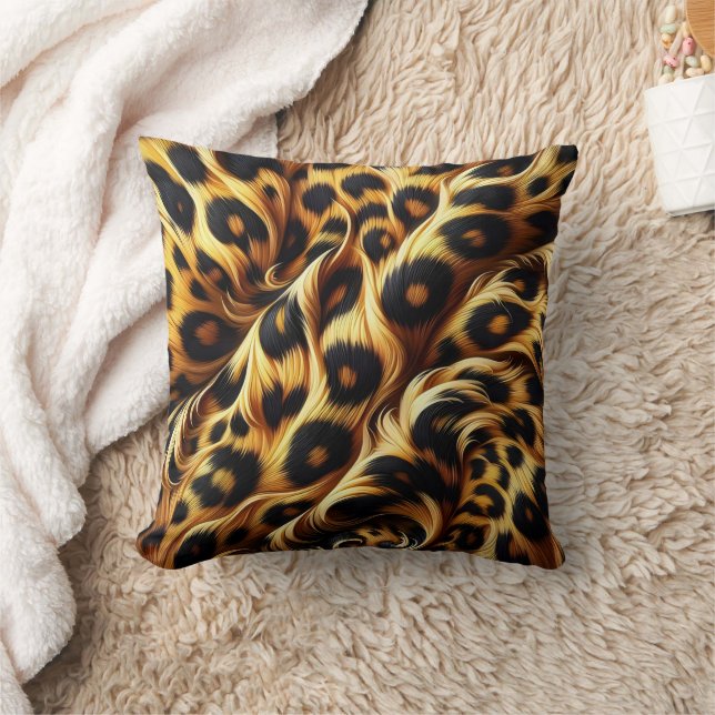 Leopard Glow: Exotischer Komfort einbinden Kissen (Decke)
