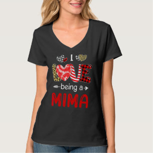 Leopard glücklich Mutter Tag I Liebe ist ein Mima T-Shirt