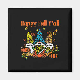 Leopard Gnomes Happy Fall Yall Erntedank Men Wo Magnet