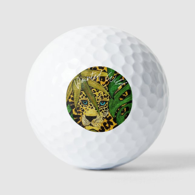 Leopard Golf Balls Golfball (Vorderseite)