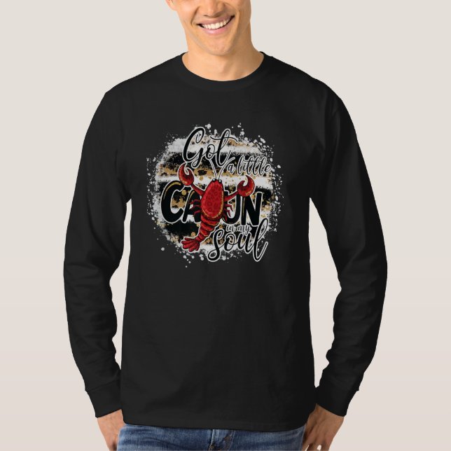 Leopard Got A Little Cajun In My Soul Crawfish Boi T-Shirt (Vorderseite)