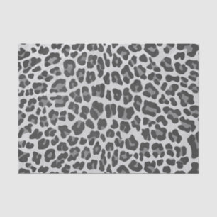 Leopard-grauer und hellgrauer Druck Seidenpapier