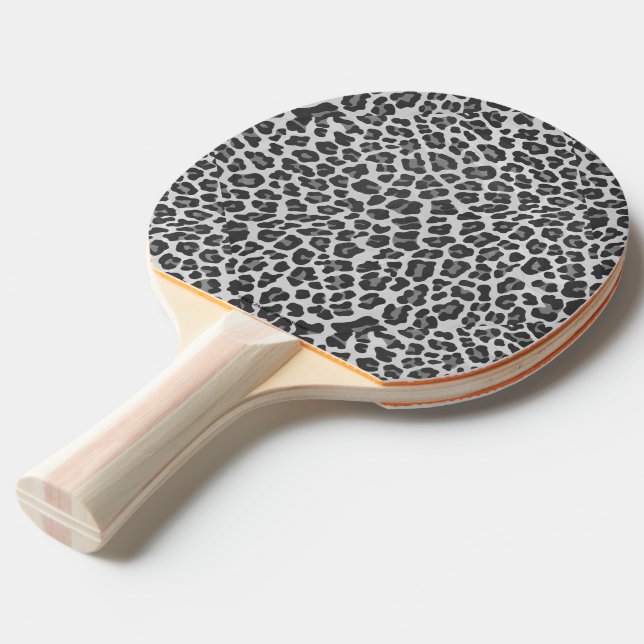 Leopard-grauer und hellgrauer Druck Tischtennis Schläger (Vorderseite)